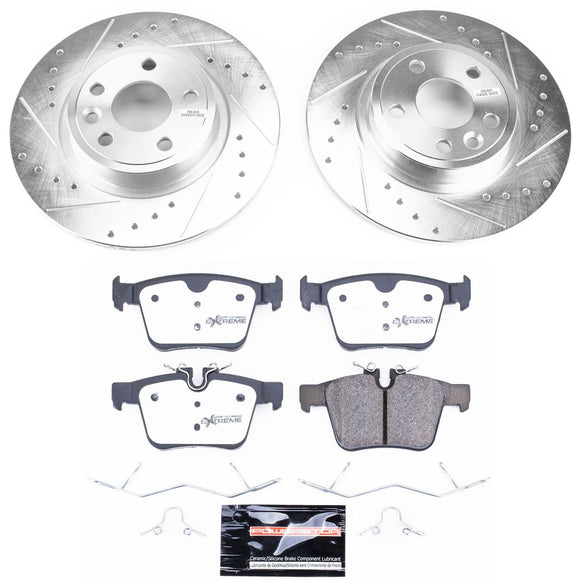 PowerStop Z36 Carbon-Fiber Ceramic Brake Pad with Drilled and Slotted Rotor Kit