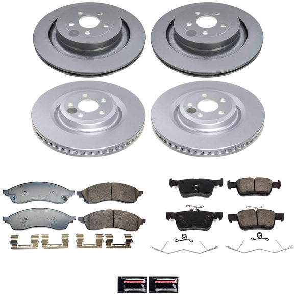 Genuine Geomet Coated Rotor and Low-Dust Ceramic Brake Pad Kit