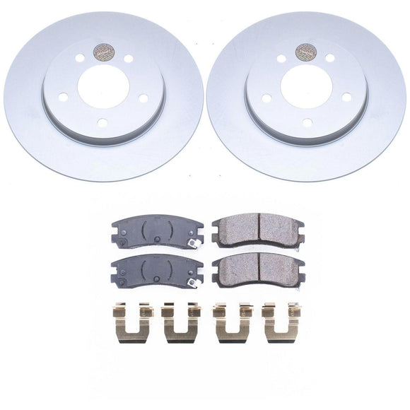 PowerStop Genuine Geomet Coated Rotor and Low-Dust Ceramic Brake Pad Kit