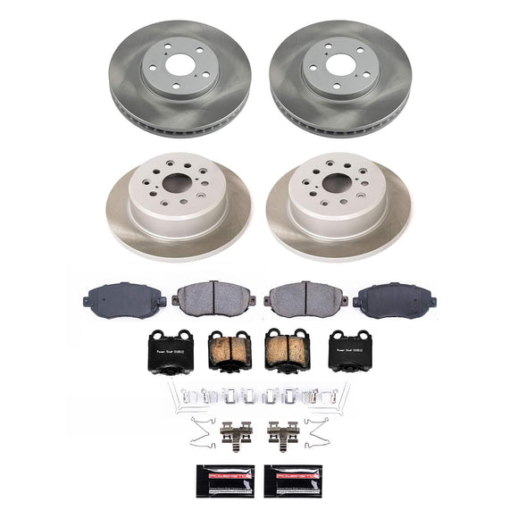 PowerStop Semi-Coated Rotor and Low-Dust Ceramic Brake Pad Kit
