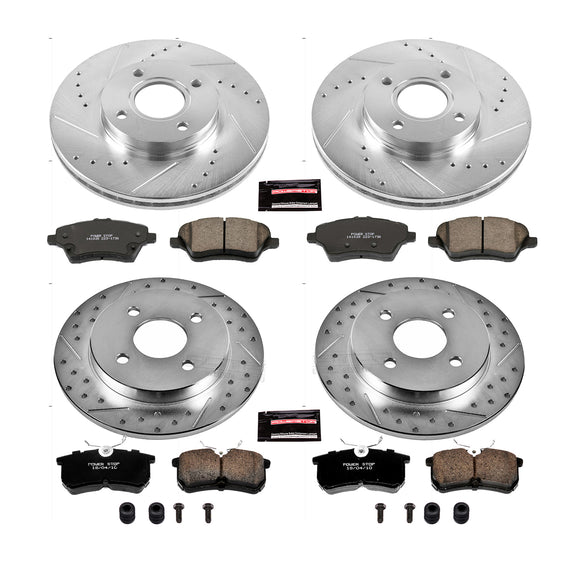 PowerStop Z23 Daily Driver Carbon-Fiber Ceramic Brake Pad and Drilled & Slotted