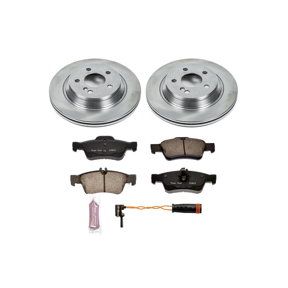 PowerStop OE Stock Replacement Low-Dust Ceramic Brake Pad and Rotor Kit