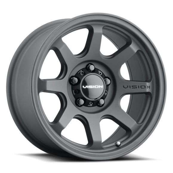 Vision 351 Flow Satin Black 17X9 5x5.5 5x139.7 ET-12 Wheel/Rim