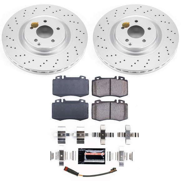 PowerStop Genuine Geomet Coated Rotor and Carbon-Fiber Ceramic Brake Pad Kit