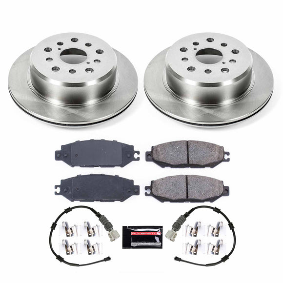 PowerStop OE Stock Replacement Low-Dust Ceramic Brake Pad and Rotor Kit