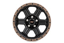 18x9 Rough Country 79 Series Black with Bronze Ring 6x135 ET-12 Wheel Rim