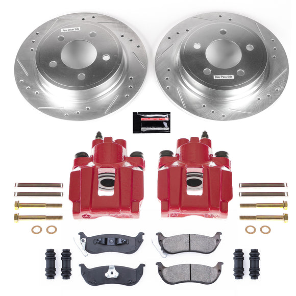 PowerStop Z23 Daily Driver Carbon-Fiber Ceramic Pads Drilled & Slotted Rotor & C