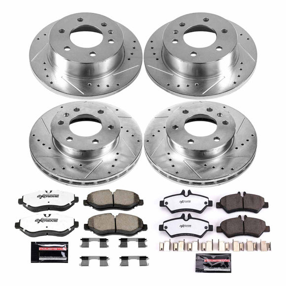 PowerStop Z36 Carbon-Fiber Ceramic Brake Pad with Drilled and Slotted Rotor Kit