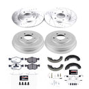 PowerStop Z36 Ceramic Brake Pads with Drilled Slotted Rotors and Drum Shoe Kit