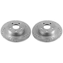 PowerStop Evolution Drilled Slotted Rotors Pair Rear For Mercedes-Benz C300