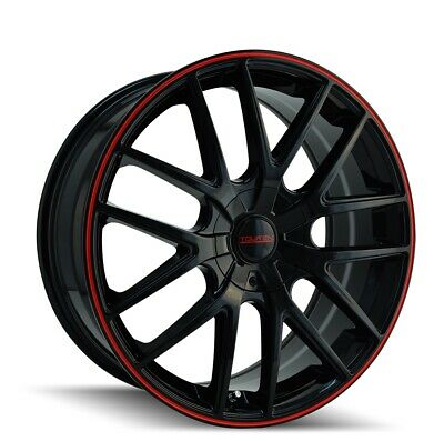 20x8.5 Touren TR60 Black-Red Wheel/Rim 5x115 3260-2818BR