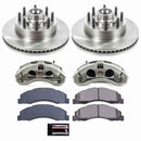PowerStop OE Stock Replacement Low-Dust Ceramic Brake Pad, Rotor and Caliper Kit