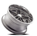 18x9.5 Resto Del Ray Gun Metal Diamond Cut Lip 5x127 ET1 CB78.10 Wheel