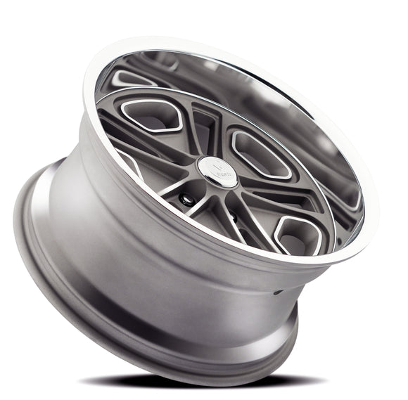 18x9.5 Resto Del Ray Gun Metal Diamond Cut Lip 5x127 ET1 CB78.10 Wheel