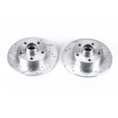 PowerStop Evolution Drilled And Slotted Rotors Pair Rear For Volkswagen Corrado