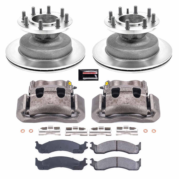 PowerStop OE Stock Replacement Low-Dust Ceramic Brake Pad, Rotor and Caliper Kit