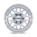 18x9 KMC KM549 GRS Gloss Silver With Machined Face 8x165.1 ET18 CB125.1 Wheel