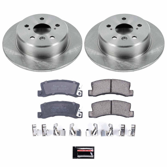 PowerStop OE Stock Replacement Low-Dust Ceramic Brake Pad and Rotor Kit