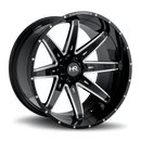 26x14 Hardrock Painkiller XPosed Gloss Black Milled 8x165.1 ET-76 wheel/rim-2