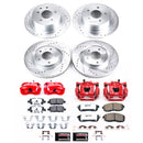 PowerStop Z26 Street Performance Ceramic Brake Pad, Drilled Slotted Rotor, and C