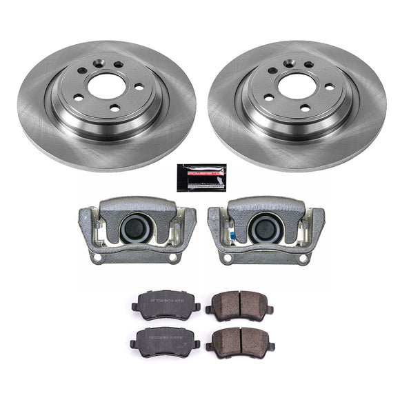 PowerStop OE Stock Replacement Low-Dust Ceramic Brake Pad, Rotor and Caliper Kit