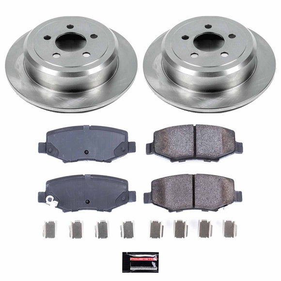 PowerStop OE Stock Replacement Low-Dust Ceramic Brake Pad and Rotor Kit