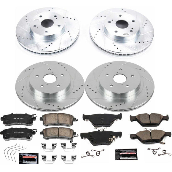 PowerStop Z23 Daily Driver Carbon-Fiber Ceramic Brake Pad and Drilled & Slotted