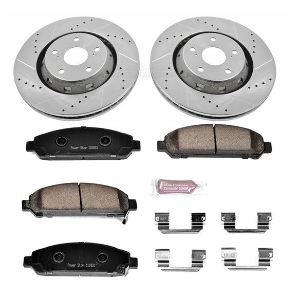 PowerStop Z23 Daily Driver Carbon-Fiber Ceramic Brake Pad and Drilled & Slotted