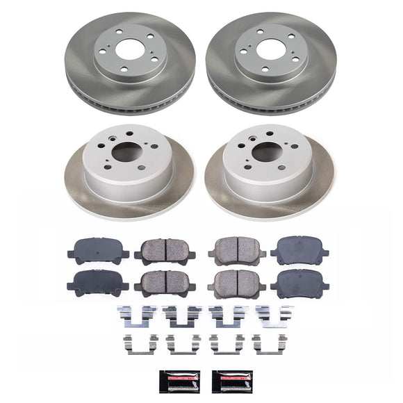 PowerStop Semi-Coated Rotor and Low-Dust Ceramic Brake Pad Kit