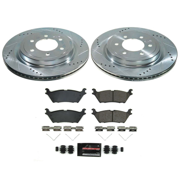 PowerStop Z23 Daily Driver Carbon-Fiber Ceramic Brake Pad and Drilled & Slotted