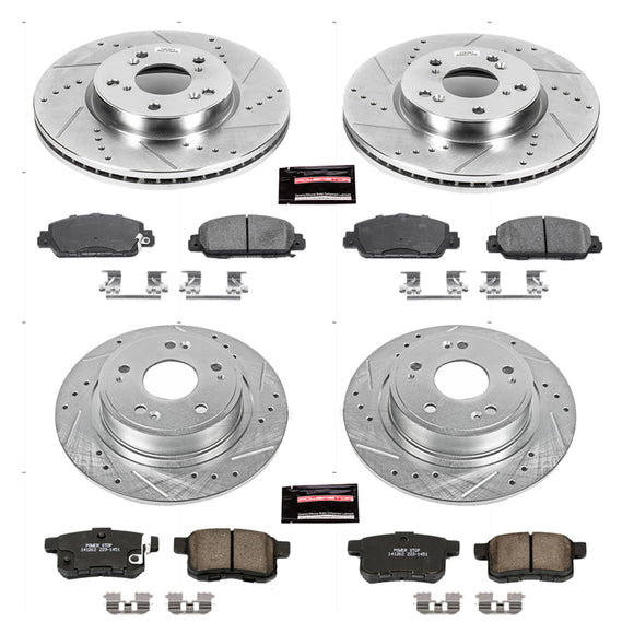 PowerStop Z23 Daily Driver Carbon-Fiber Ceramic Brake Pad and Drilled & Slotted