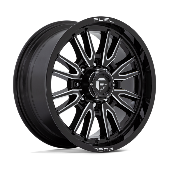 20x9 Fuel Off-Road D761 Clash Gloss Black Milled 8x170 ET20 CB125.1 Wheel Rim