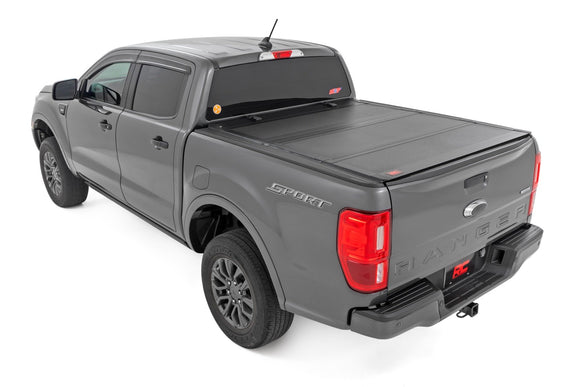 Rough Country Hard Tri-Fold Flip Up Bed Cover 5' Bed For Ford Ranger 2-4WD 19-23