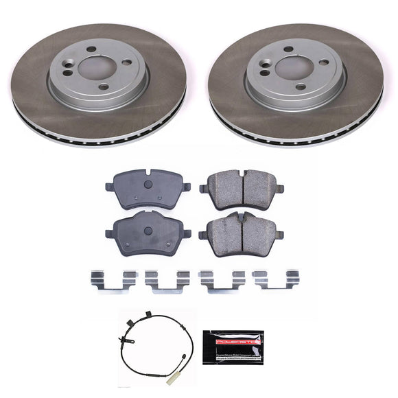 PowerStop Semi-Coated Rotor and Low-Dust Ceramic Brake Pad Kit
