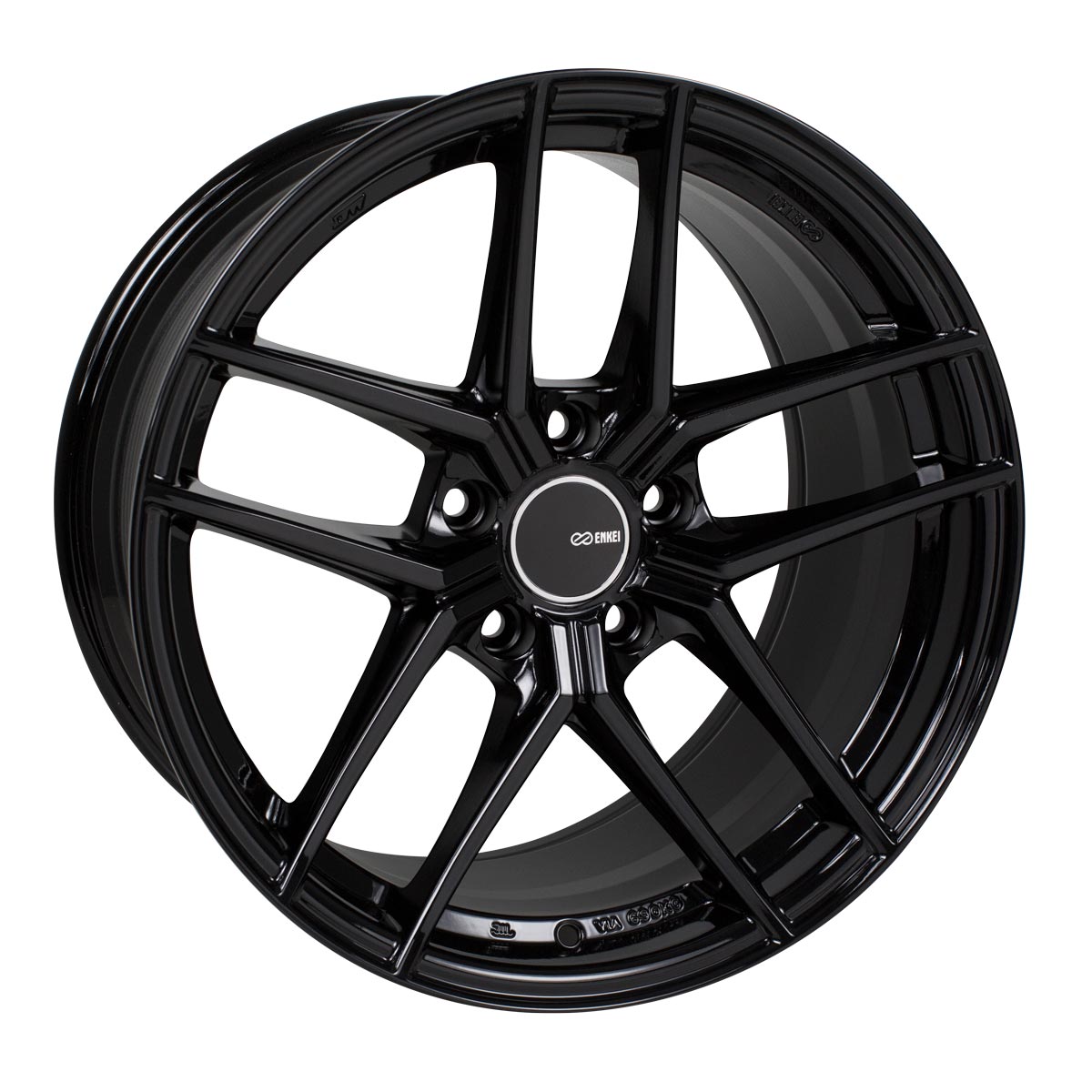 18X9.5 Enkei TY5 Wheel/Rim Gloss Black 5x114.3 ET15 18-9.5 5-114.3 Each