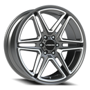 22x9.5 Vision 476 Wedge Gun Metal Machined Face Wheel 6x135 ET30 CB87.1
