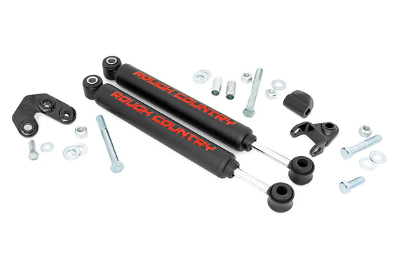 Rough Country Dual Steering Stabilizer 2.5-6.5" Lift For Jeep Cherokee Wrangler