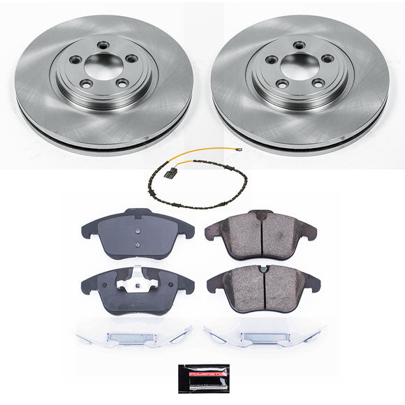 PowerStop OE Stock Replacement Low-Dust Ceramic Brake Pad and Rotor Kit