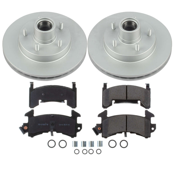 PowerStop Genuine Geomet Coated Rotor and Low-Dust Ceramic Brake Pad Kit