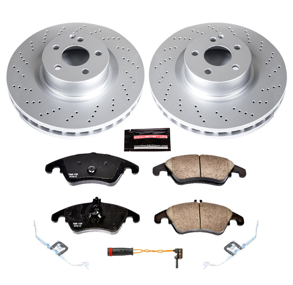 PowerStop Genuine Geomet Coated Rotor and Carbon-Fiber Ceramic Brake Pad Kit