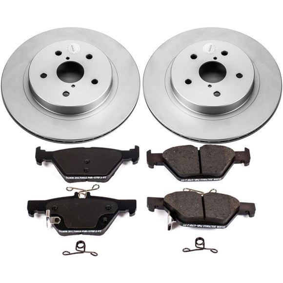 PowerStop Genuine Geomet Coated Rotor and Low-Dust Ceramic Brake Pad Kit