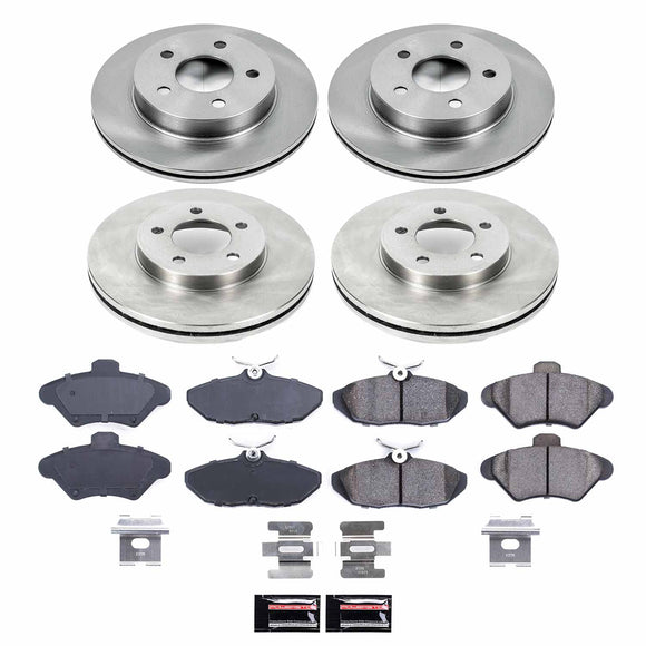 PowerStop OE Stock Replacement Low-Dust Ceramic Brake Pad and Rotor Kit