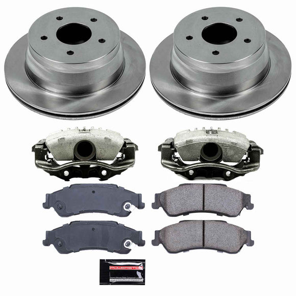 PowerStop OE Stock Replacement Low-Dust Ceramic Brake Pad, Rotor and Caliper Kit