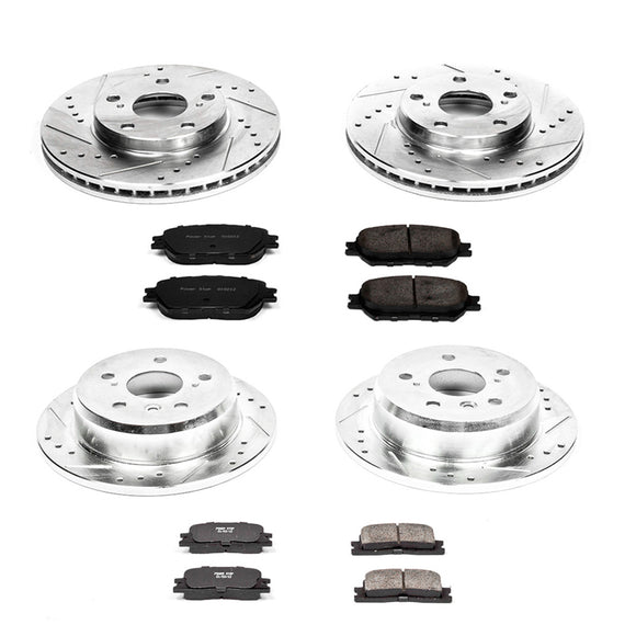 PowerStop Z23 Daily Driver Carbon-Fiber Ceramic Brake Pad and Drilled & Slotted