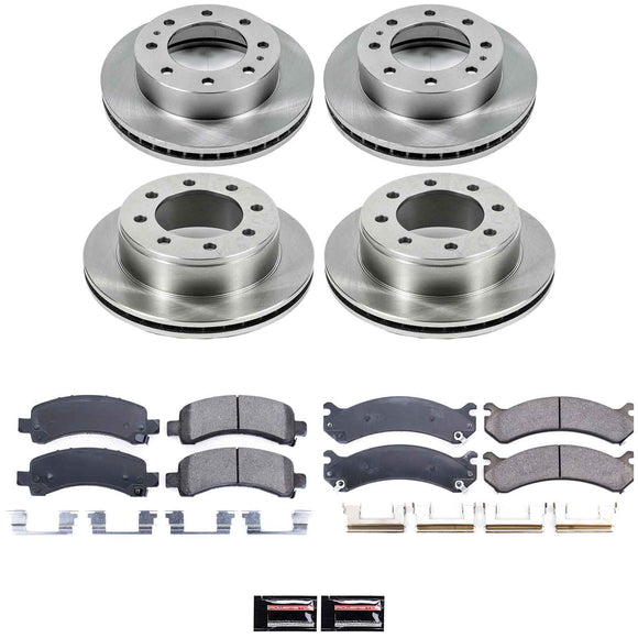 PowerStop OE Stock Replacement Low-Dust Ceramic Brake Pad and Rotor Kit