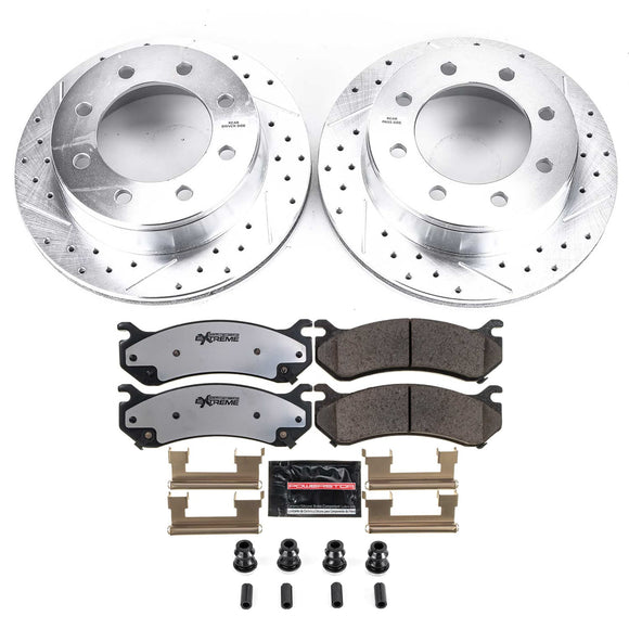 PowerStop Z36 Carbon-Fiber Ceramic Brake Pad with Drilled and Slotted Rotor Kit
