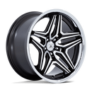 22X10.5 Asanti Black ABL-46 Duke Gloss Black Machined 5X120 ET18 Wheel Rim-2