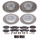 PowerStop Semi-Coated Rotor and Low-Dust Ceramic Brake Pad Kit