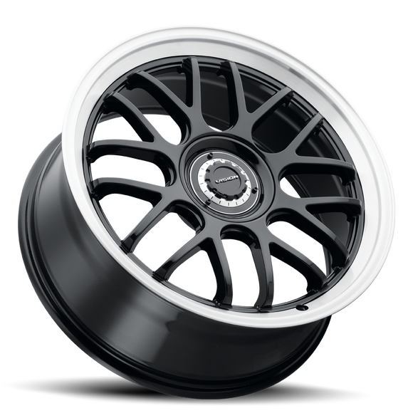 17x8 Vision 478 Alpine Black Brushed 5x108 5x114.3 5x4.25 5x4.5 ET38 Wheel