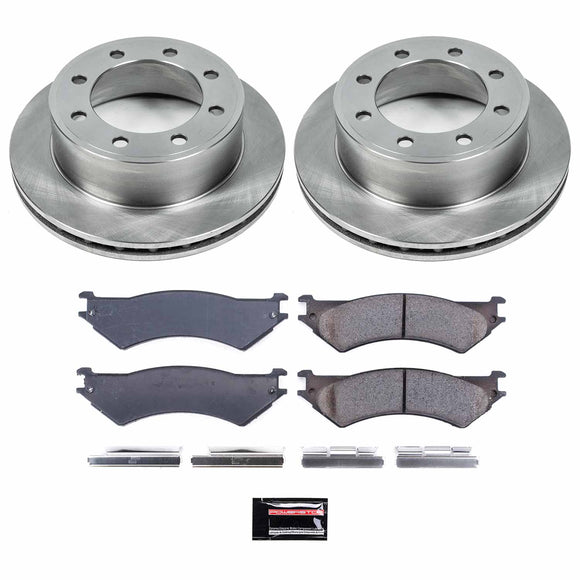 PowerStop OE Stock Replacement Low-Dust Ceramic Brake Pad and Rotor Kit